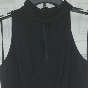 White House Black Market Size 12 Mock/Keyhole Neck Slimming Sleeveless LBD